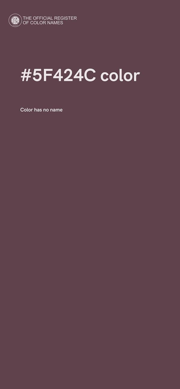 #5F424C color image