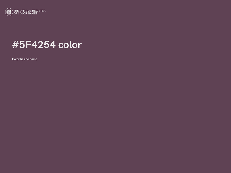 #5F4254 color image