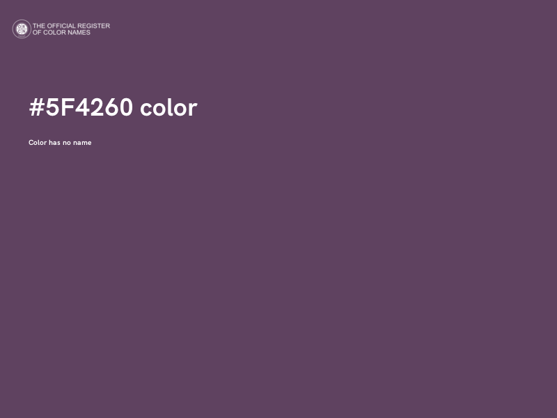 #5F4260 color image