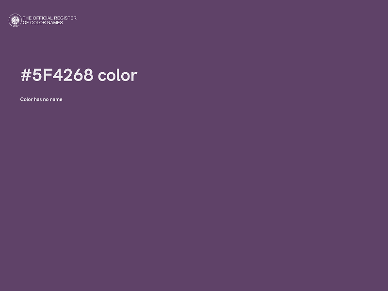 #5F4268 color image