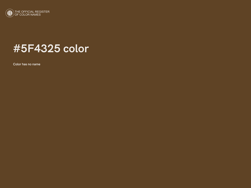 #5F4325 color image