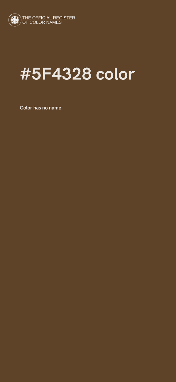 #5F4328 color image