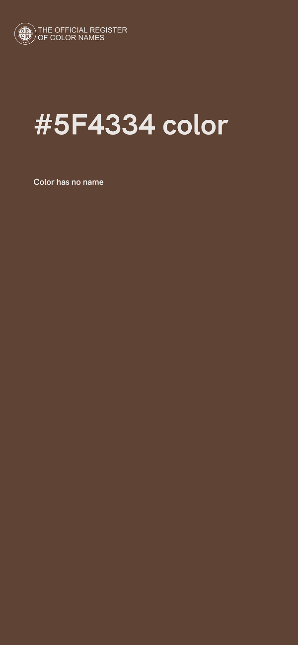 #5F4334 color image
