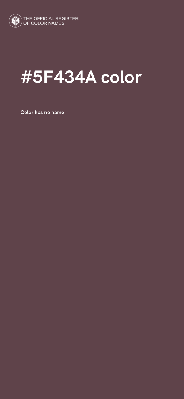 #5F434A color image