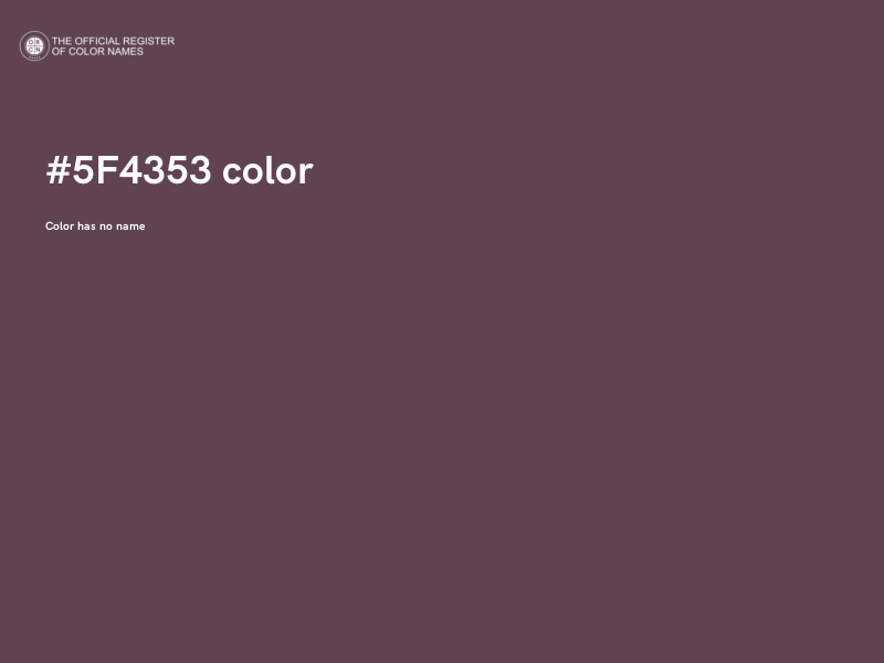 #5F4353 color image