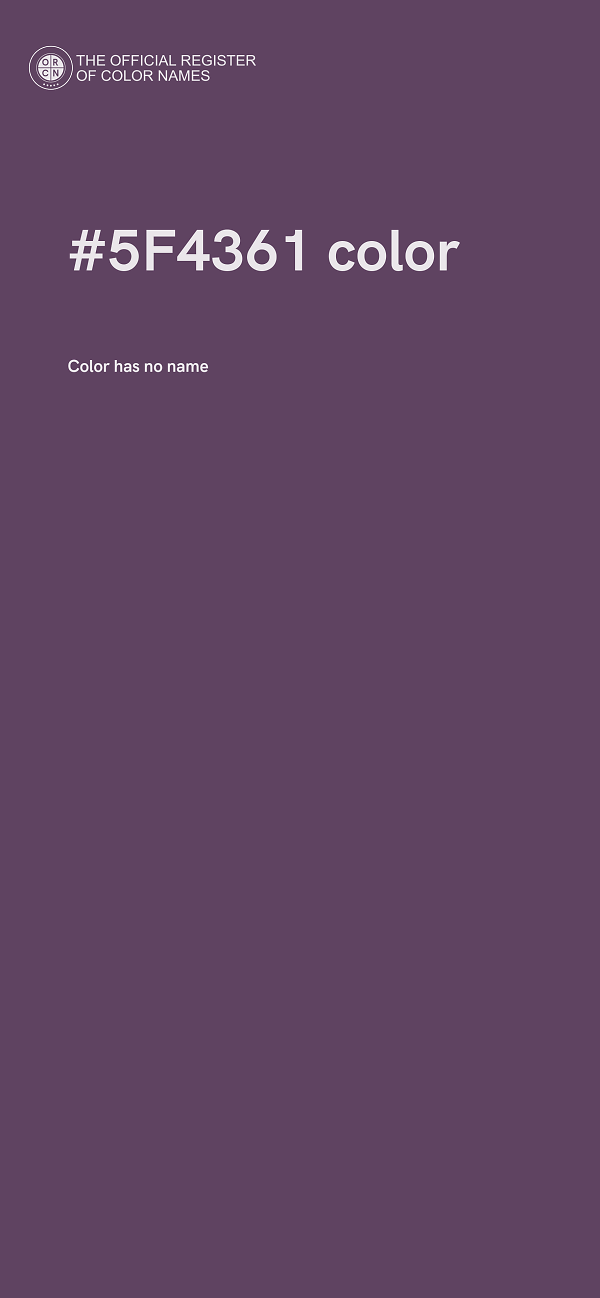 #5F4361 color image