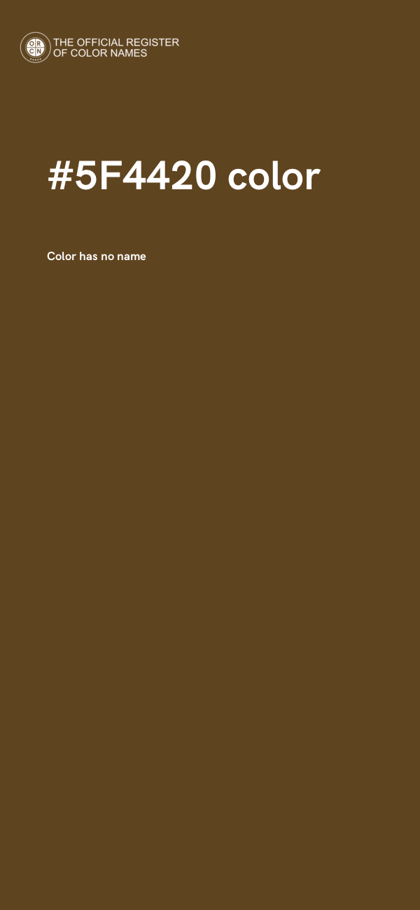 #5F4420 color image
