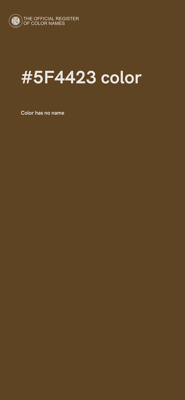 #5F4423 color image