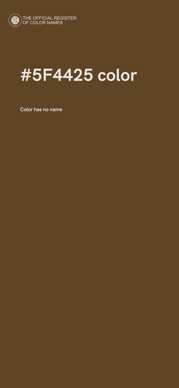 #5F4425 color image
