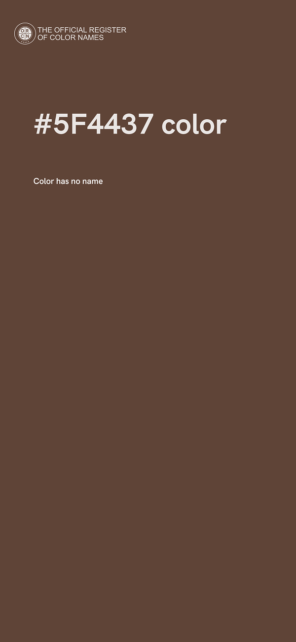 #5F4437 color image