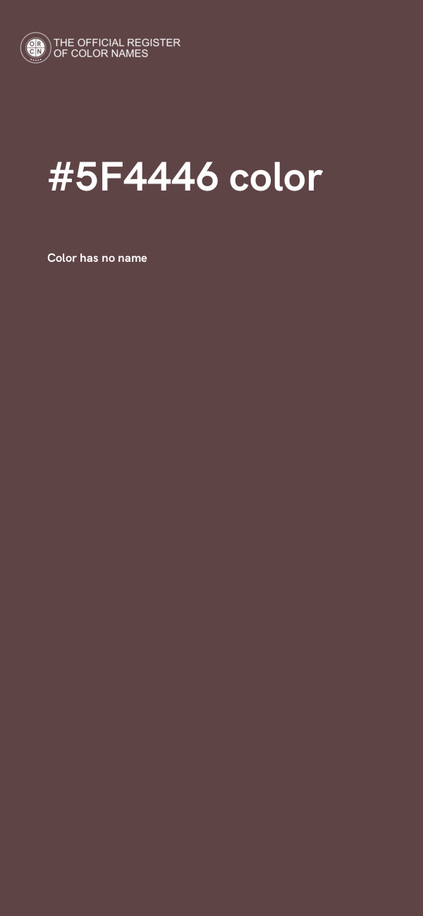 #5F4446 color image