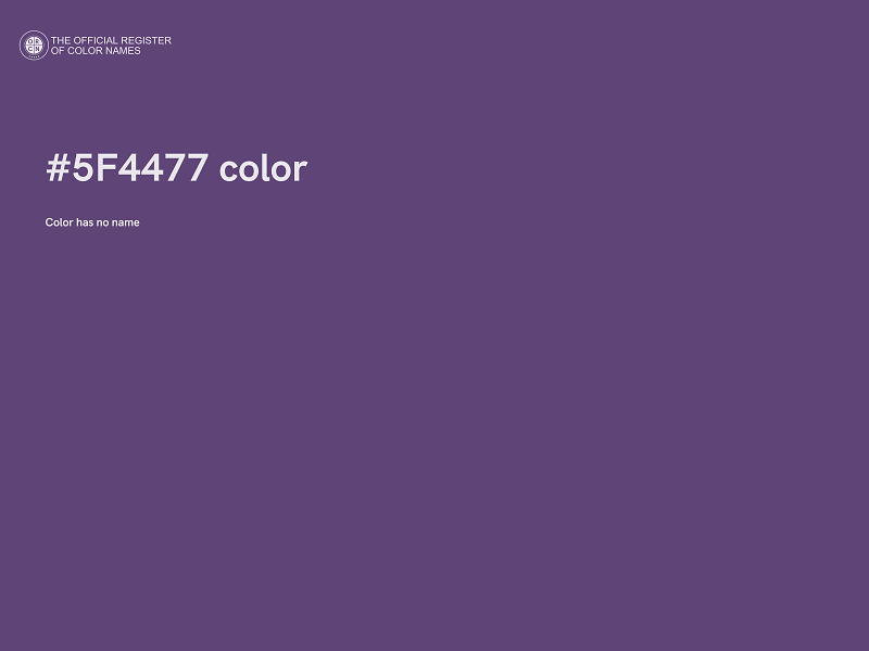 #5F4477 color image