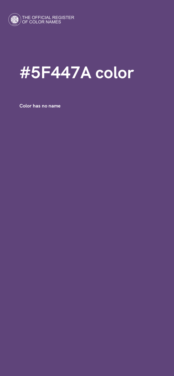 #5F447A color image