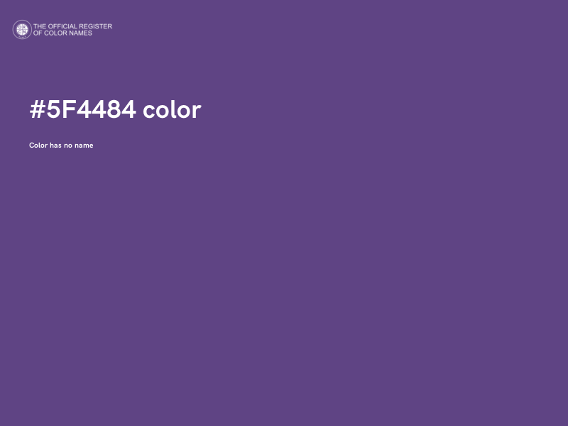 #5F4484 color image