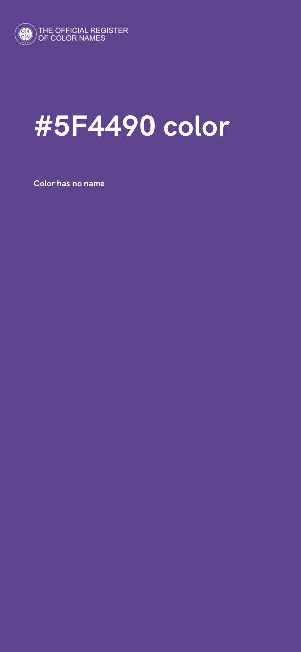 #5F4490 color image