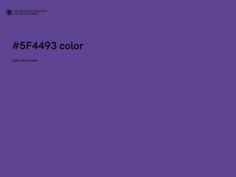 #5F4493 color image