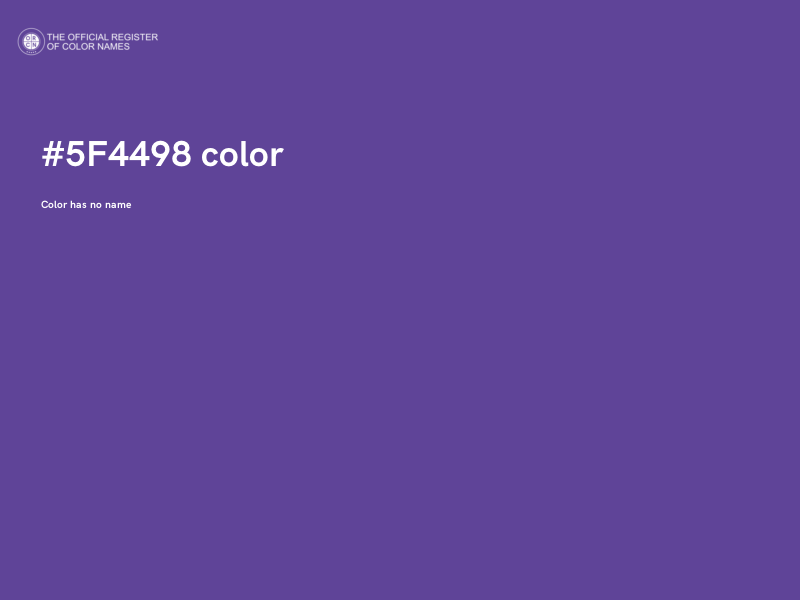 #5F4498 color image