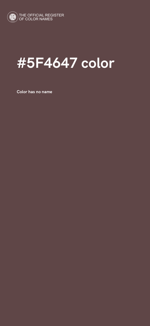 #5F4647 color image
