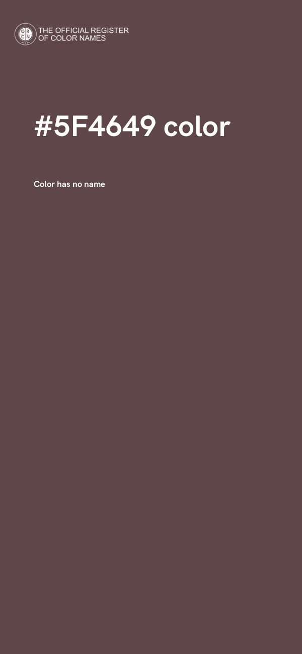 #5F4649 color image