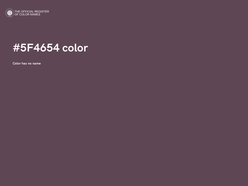 #5F4654 color image