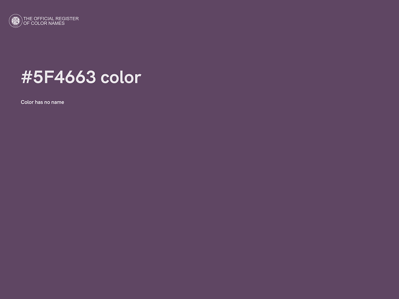 #5F4663 color image