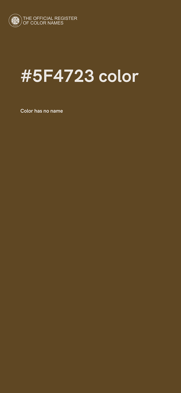 #5F4723 color image