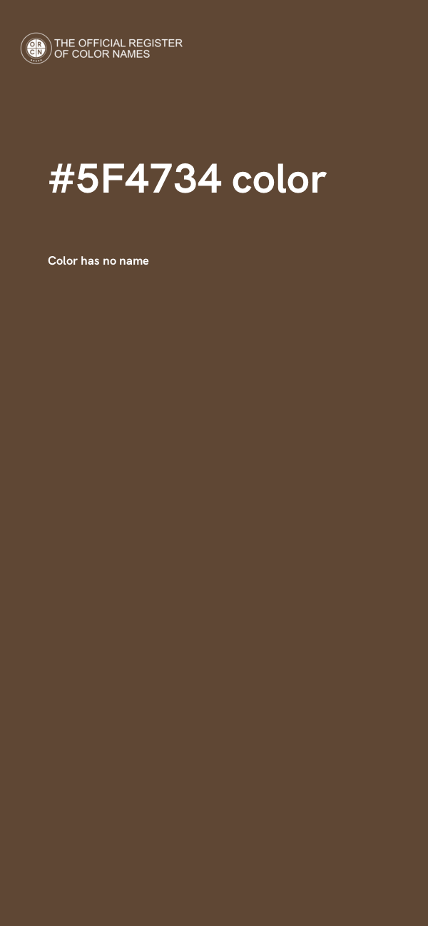 #5F4734 color image
