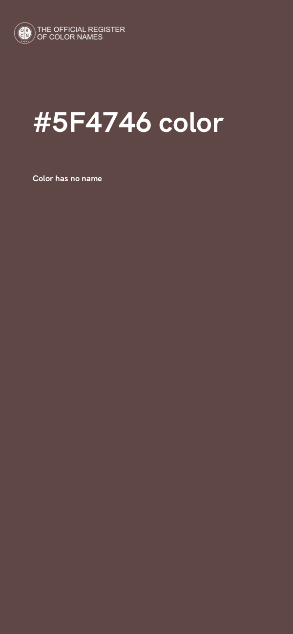 #5F4746 color image