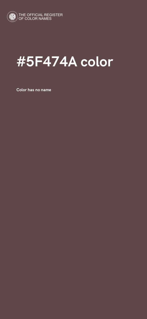 #5F474A color image