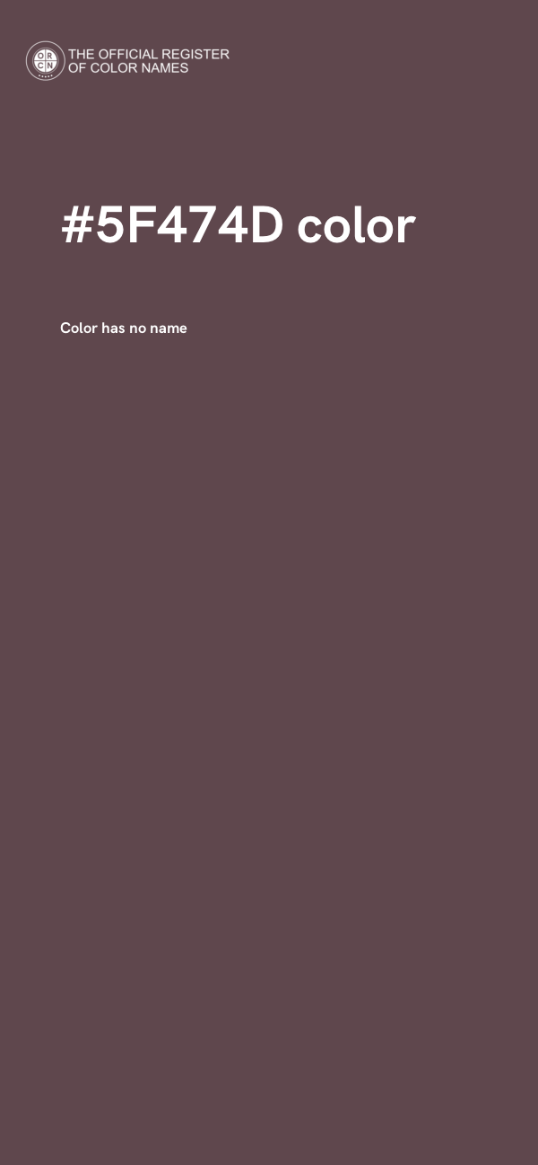 #5F474D color image