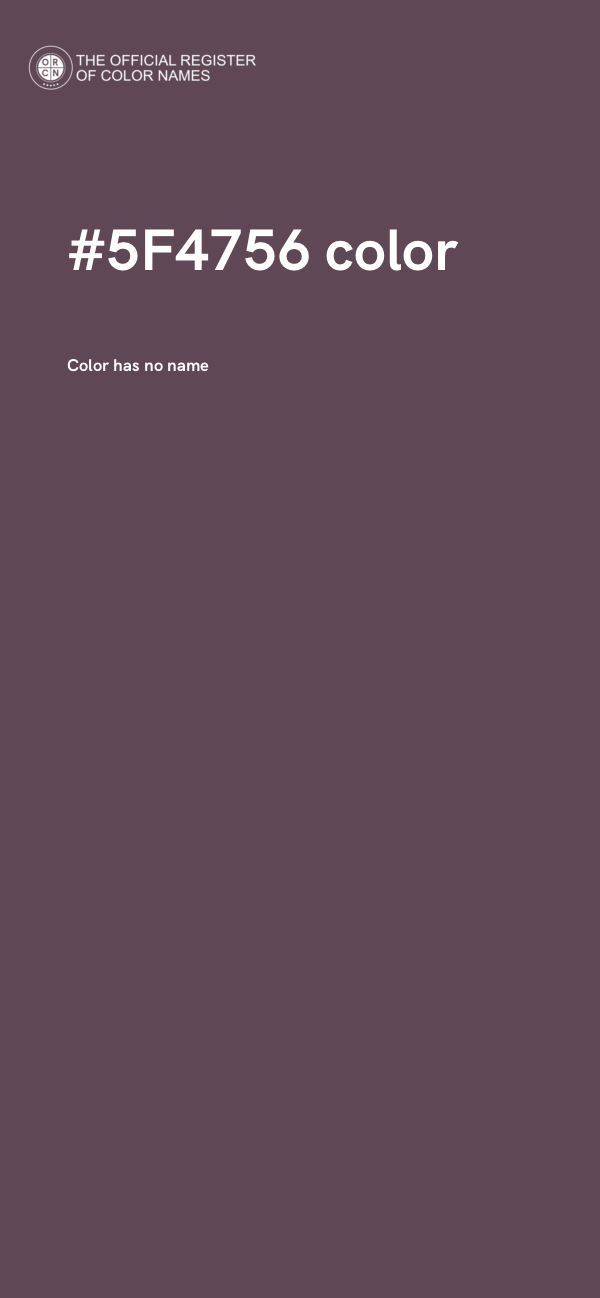 #5F4756 color image