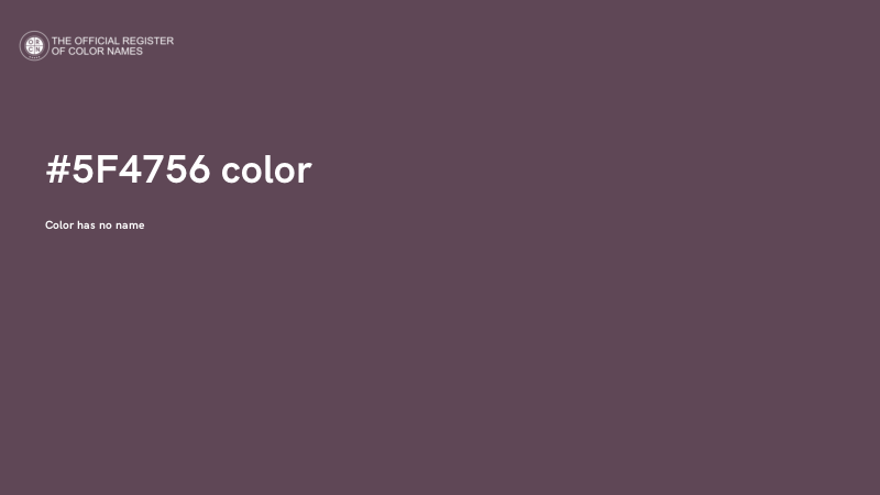 #5F4756 color image