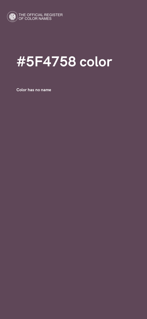 #5F4758 color image