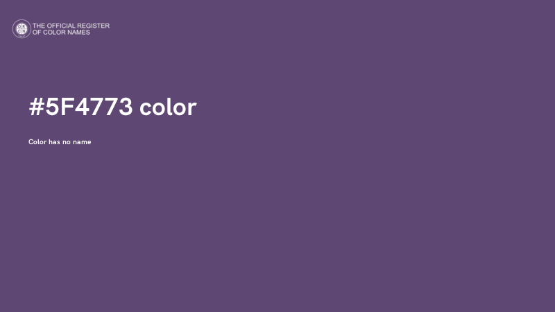 #5F4773 color image