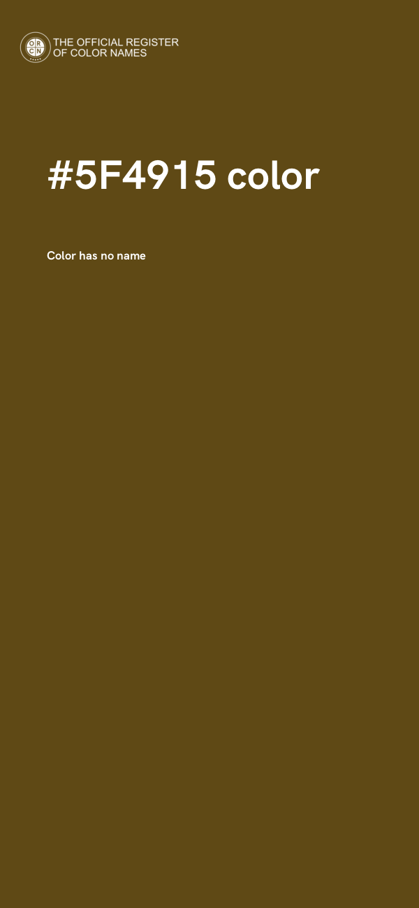#5F4915 color image