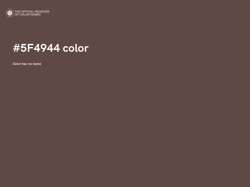 #5F4944 color image