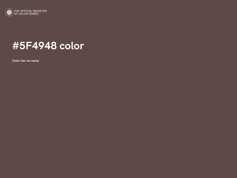 #5F4948 color image