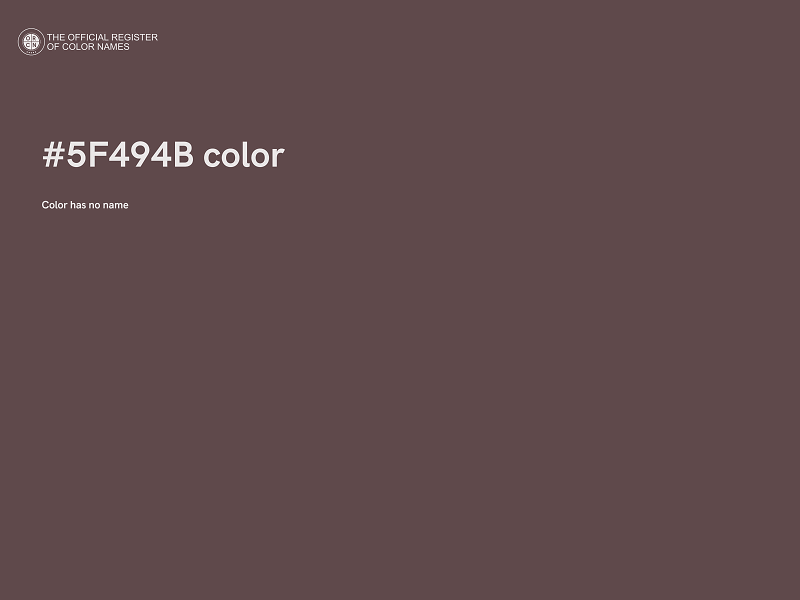 #5F494B color image