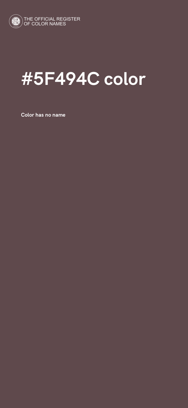 #5F494C color image