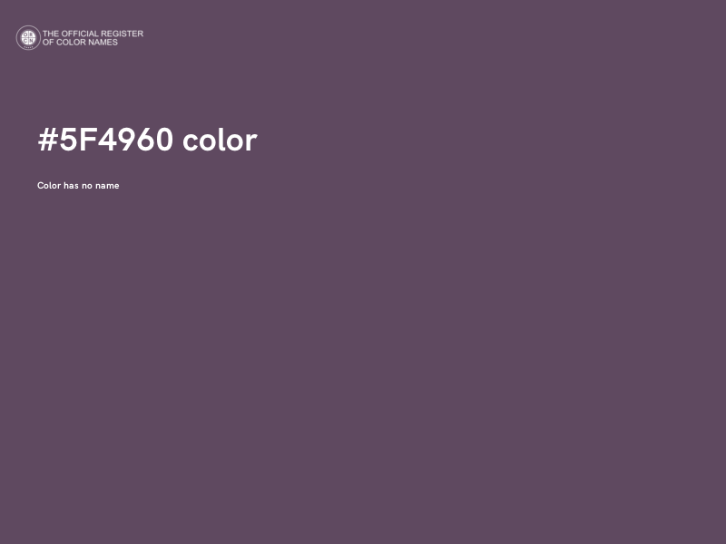 #5F4960 color image