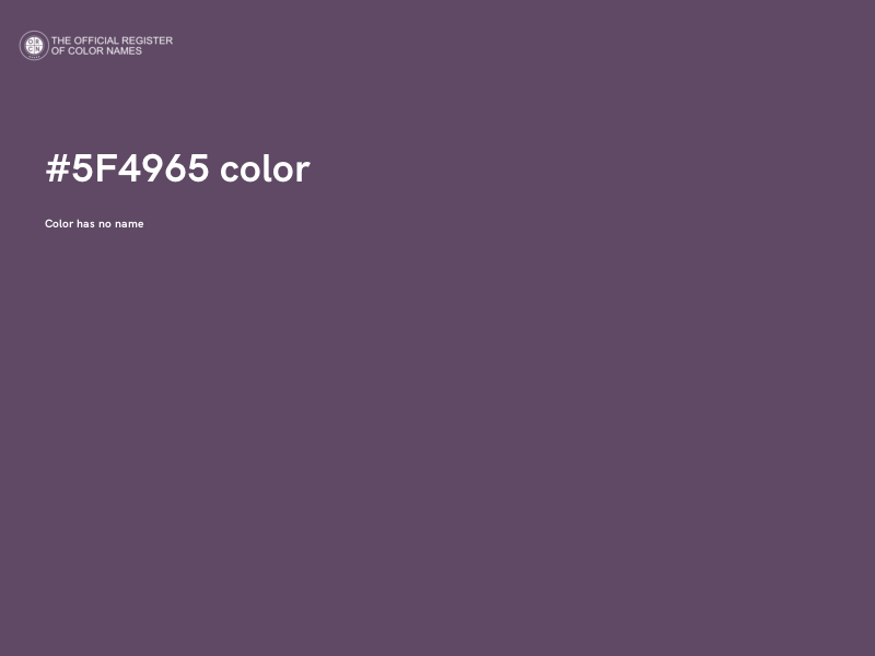 #5F4965 color image