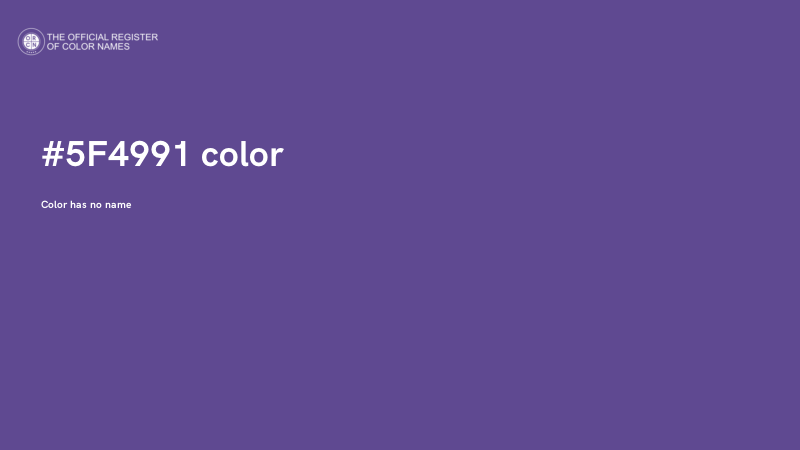 #5F4991 color image