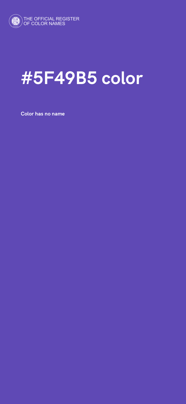 #5F49B5 color image