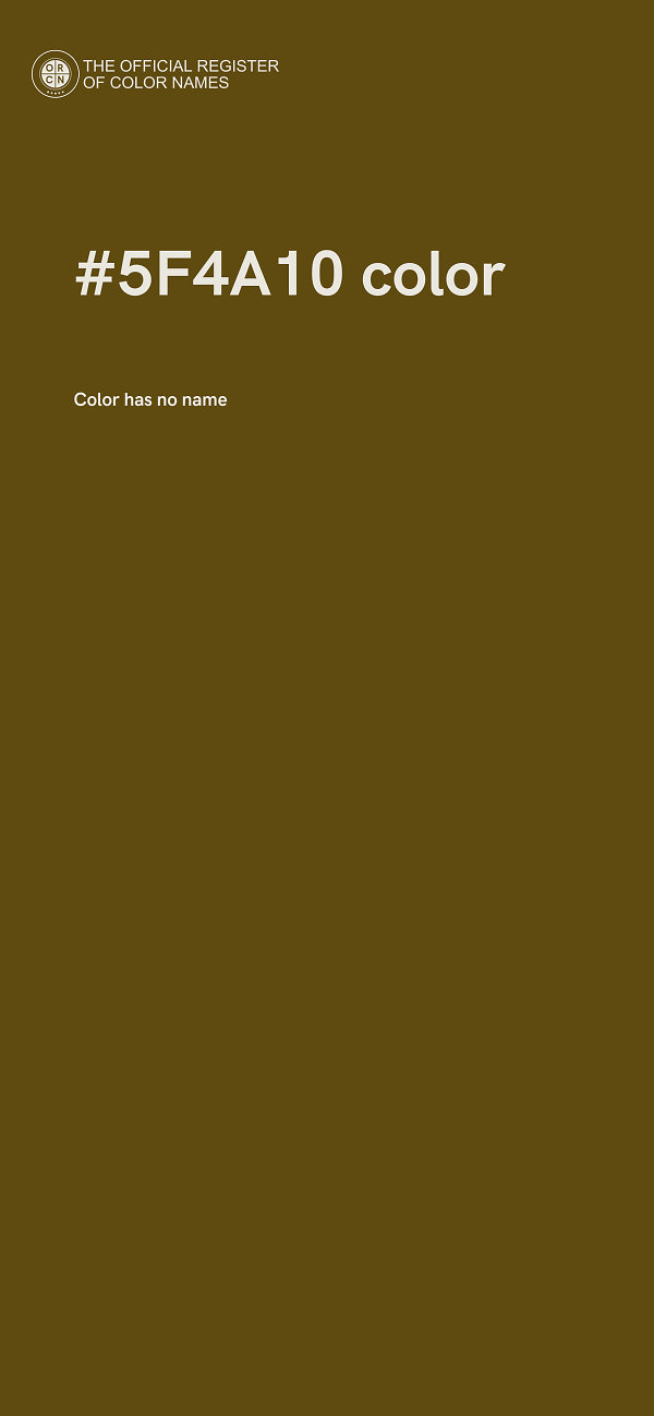 #5F4A10 color image