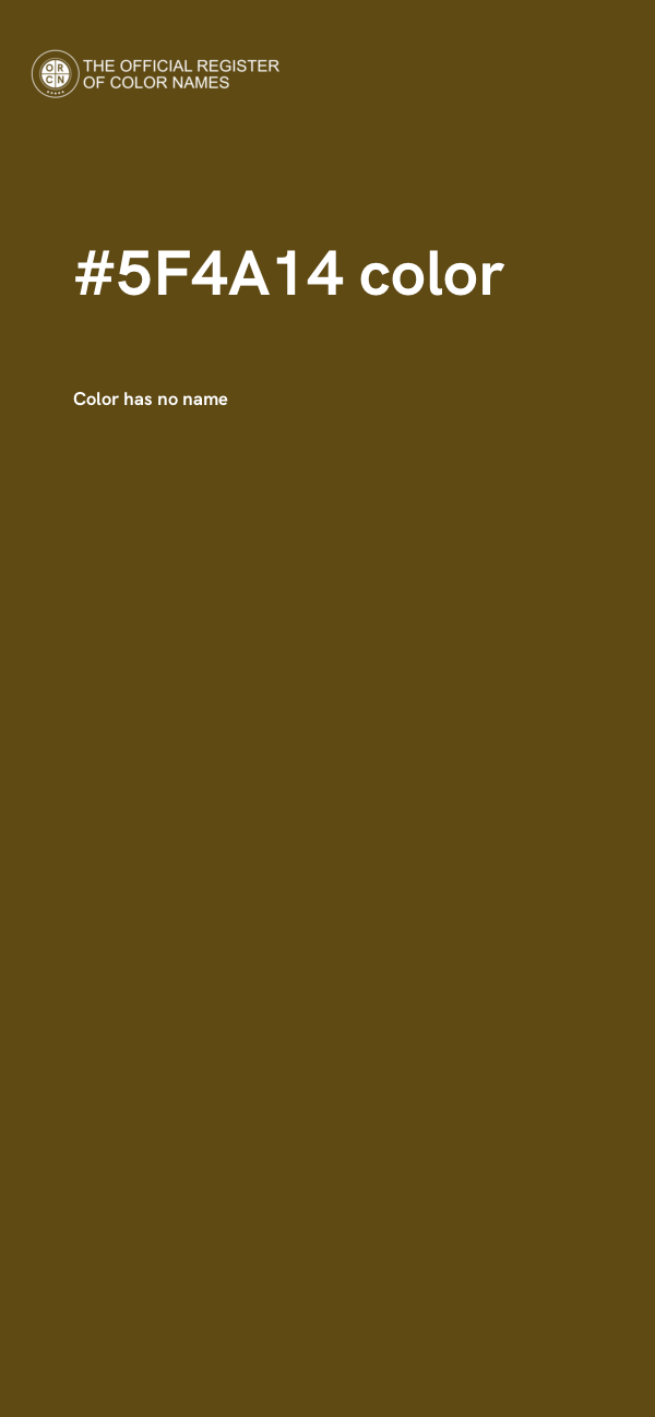 #5F4A14 color image