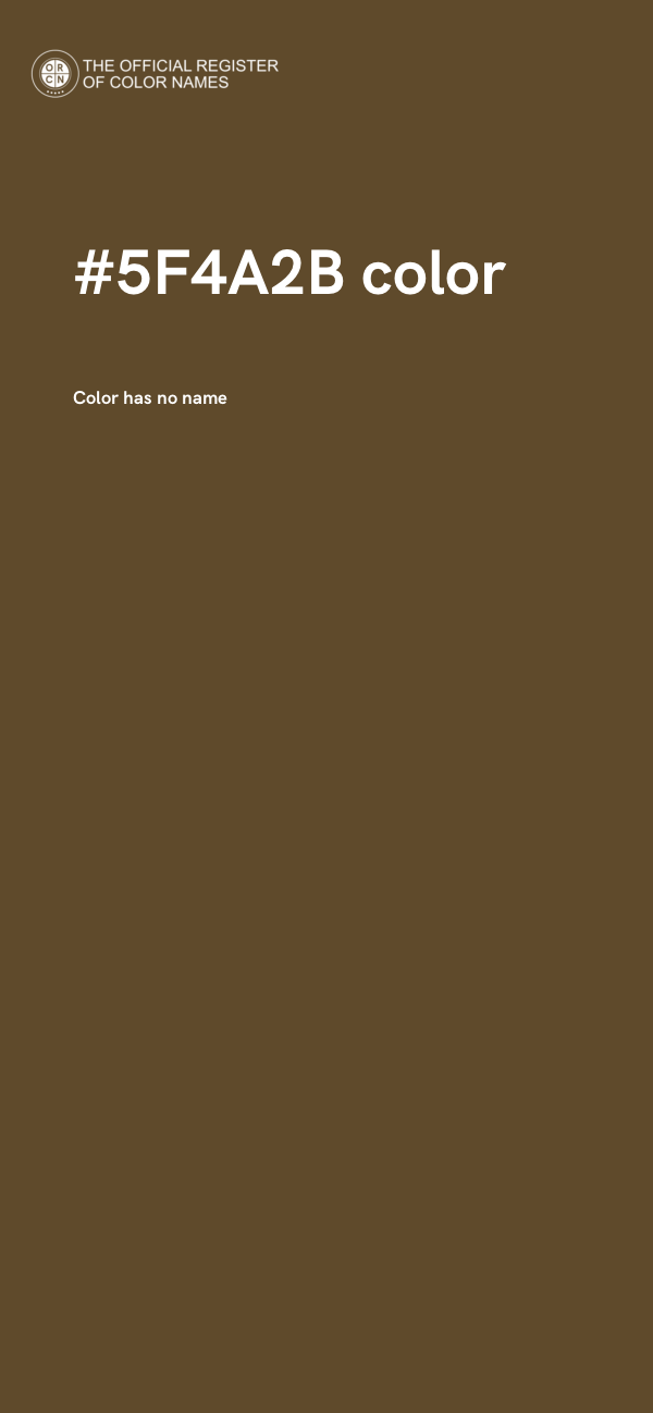 #5F4A2B color image