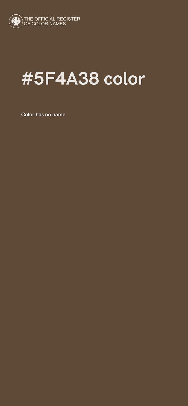 #5F4A38 color image