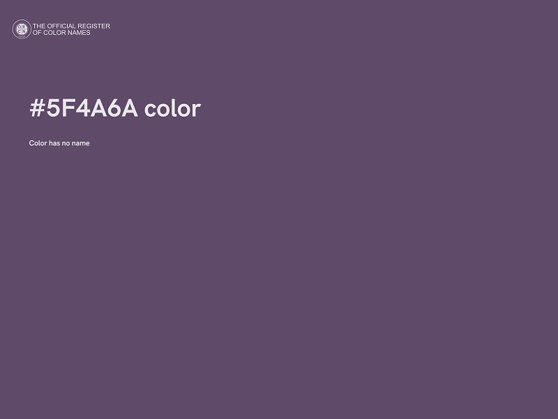 #5F4A6A color image