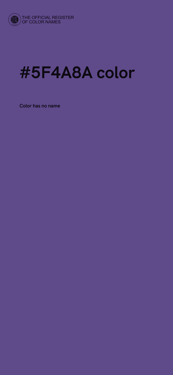 #5F4A8A color image