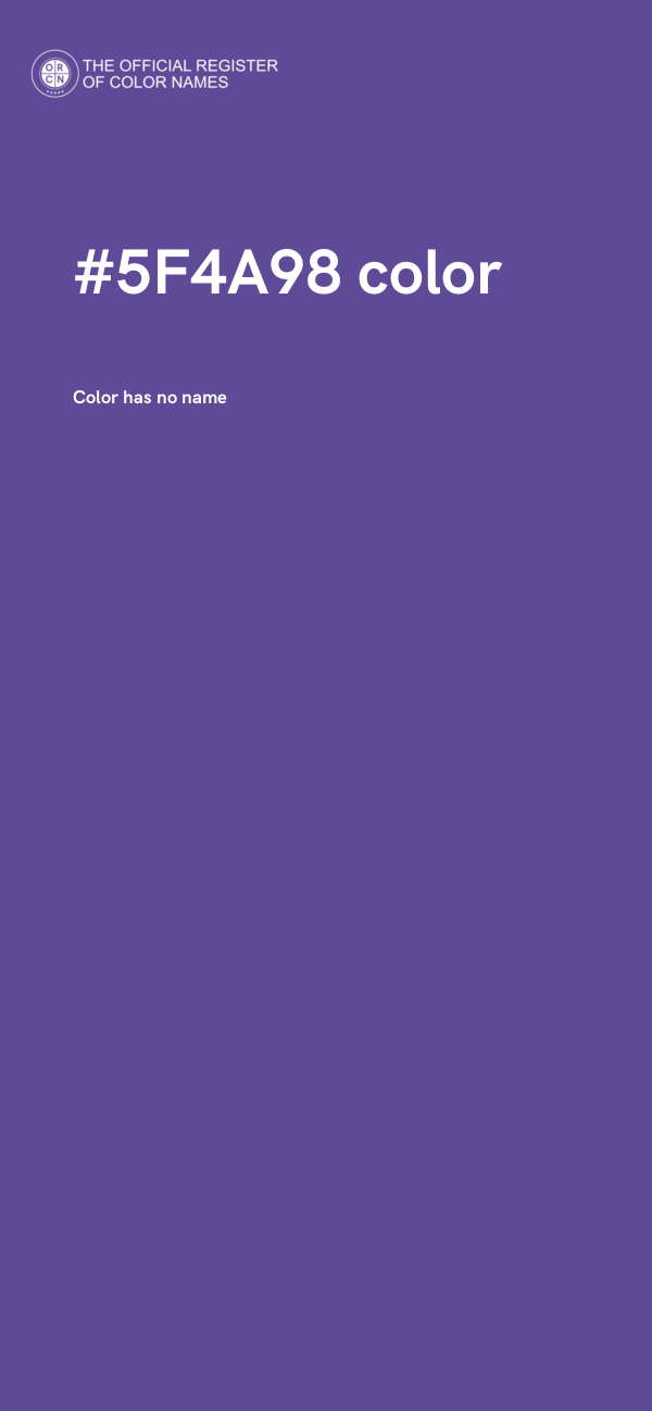 #5F4A98 color image
